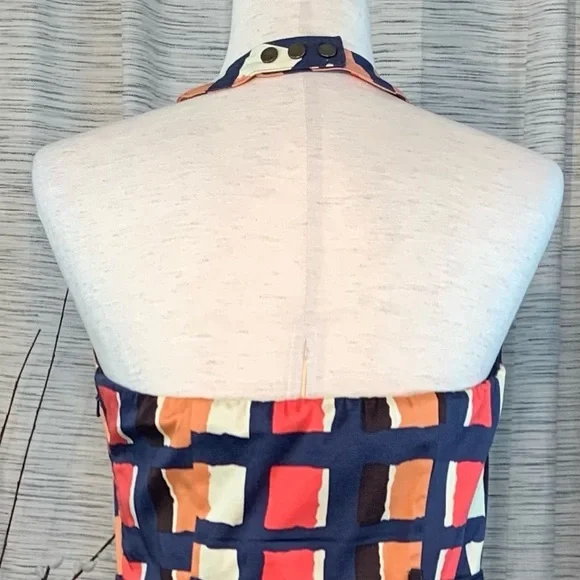 Jessica Simpson multicolored blocks halter dress. - Picture 8 of 16